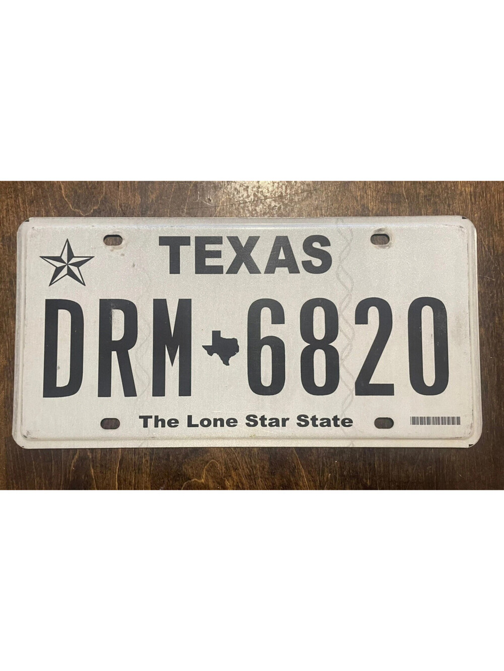 Texas License Plate TX State USA American Expired Lonestar State DRM 6820